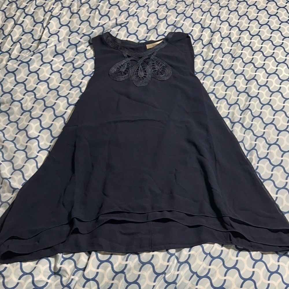 NWOT pretty Lark & Ro navy tank swing top M